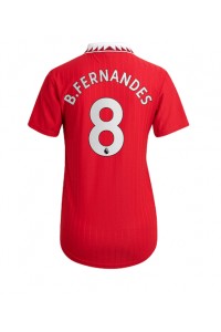 Manchester United Bruno Fernandes #8 Fotballdrakt Hjemme Klær Dame 2022-23 Korte ermer